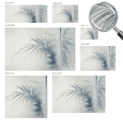 3D photo wallpaper mural with a delicate feather design