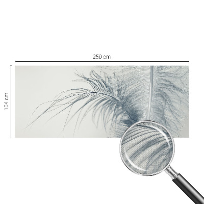 3D photo wallpaper mural with a delicate feather design
