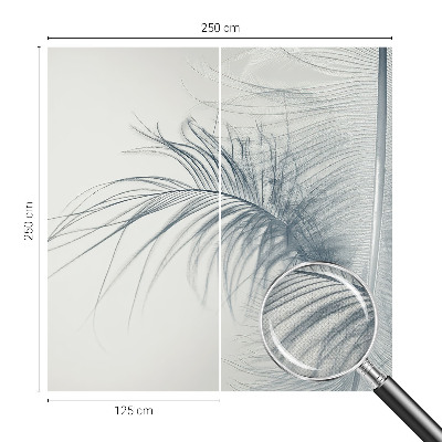 3D photo wallpaper mural with a delicate feather design