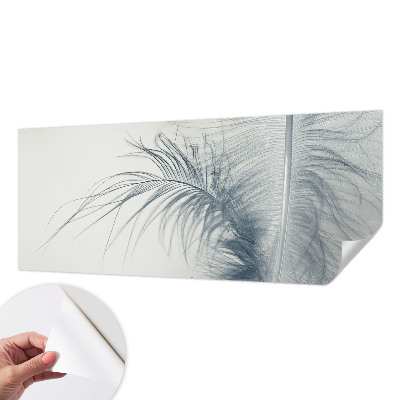 3D photo wallpaper mural with a delicate feather design