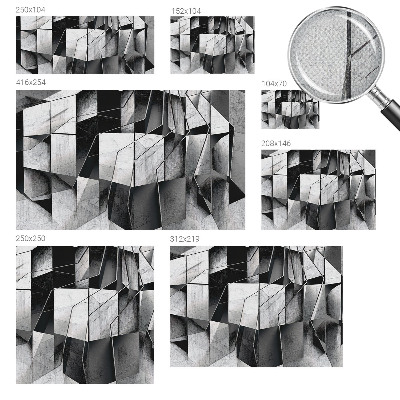 Nursery wall mural featuring a geometric abstraction design