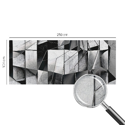 Nursery wall mural featuring a geometric abstraction design