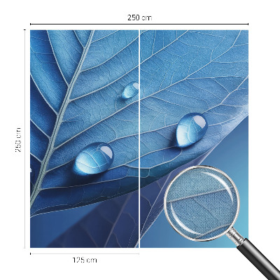 Children's wall mural Blue Leaf