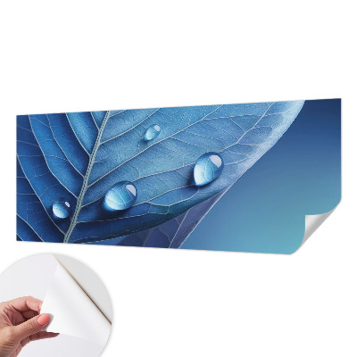 Children's wall mural Blue Leaf