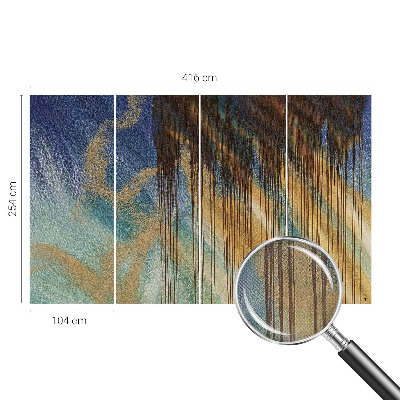 Baby room wall mural with an abstract composition