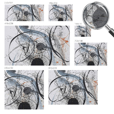 Self-adhesive wall mural with an expressive abstract design