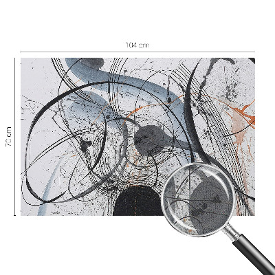 Self-adhesive wall mural with an expressive abstract design