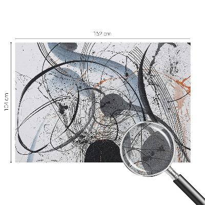 Self-adhesive wall mural with an expressive abstract design