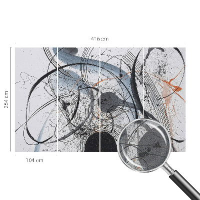 Self-adhesive wall mural Expressive abstraction