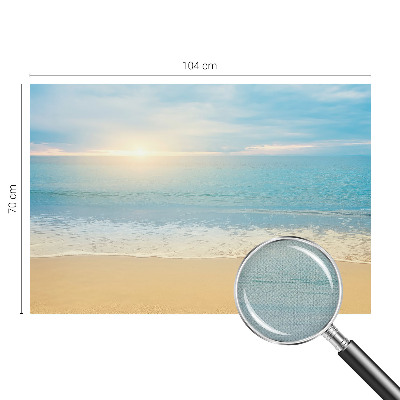 Peel and stick wallpaper mural with a sunrise design