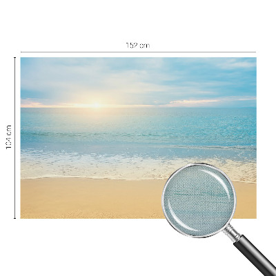 Peel and stick wallpaper mural with a sunrise design