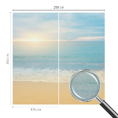 Peel and stick wallpaper mural with a sunrise design