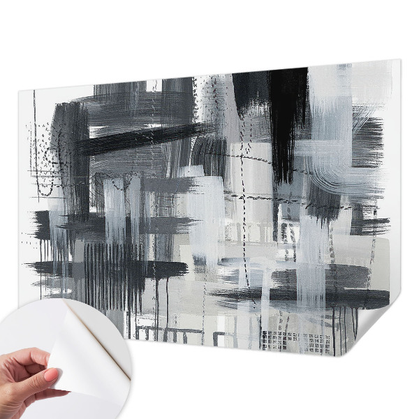 Removable wall mural featuring modern art