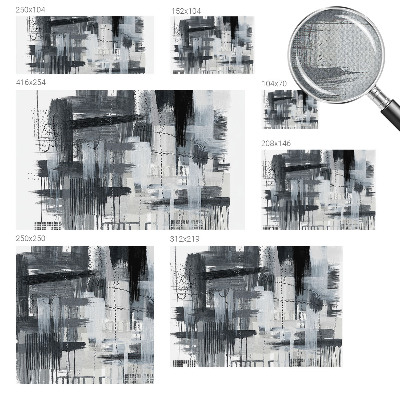 Removable wall mural featuring modern art