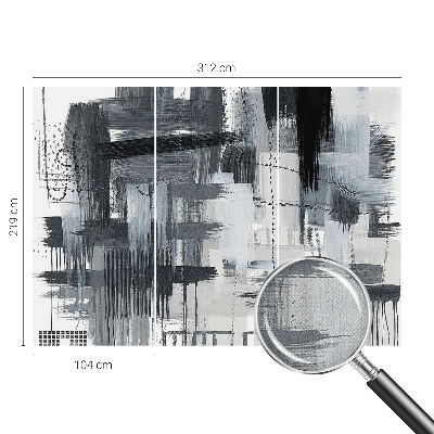 Removable wall mural featuring modern art