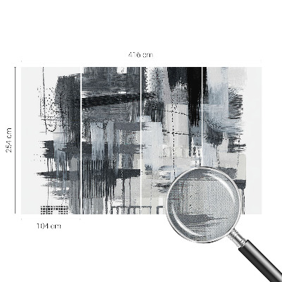 Removable wall mural featuring modern art
