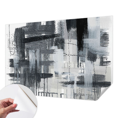 Removable wall mural featuring modern art