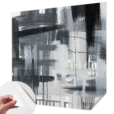 Removable wall mural featuring modern art