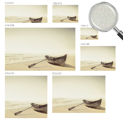 Stick-on wall mural featuring a peaceful seaside scene