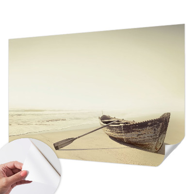 Stick-on wall mural featuring a peaceful seaside scene