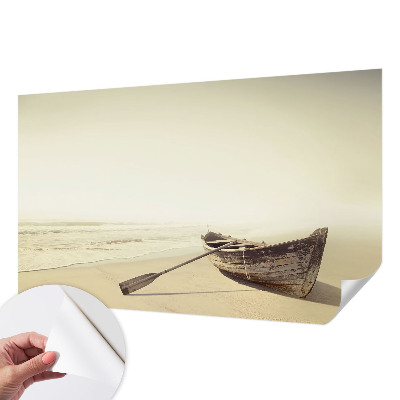 Stick-on wall mural featuring a peaceful seaside scene