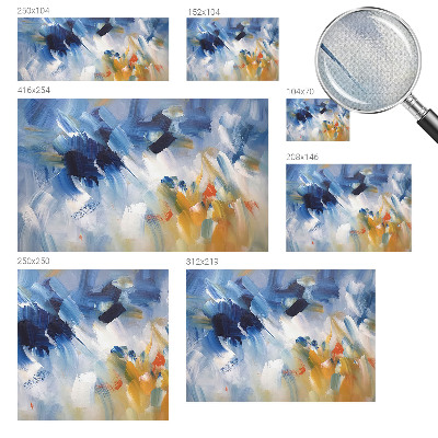 Removable wall mural wallpaper with colorful brushstroke pattern