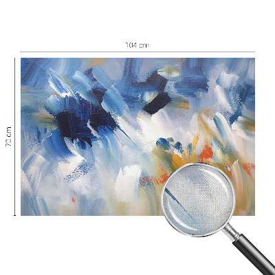 Removable wall mural wallpaper with colorful brushstroke pattern