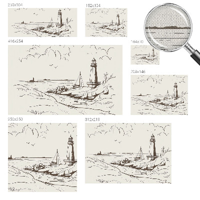 Peel and stick wall mural for living room Coastal landscape