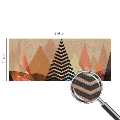 Peel and stick wall mural for bedroom with an abstract landscape design