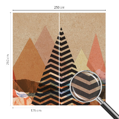 Peel and stick wall mural for bedroom with an abstract landscape design
