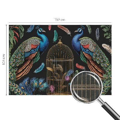 3D wall mural Exotic peacocks