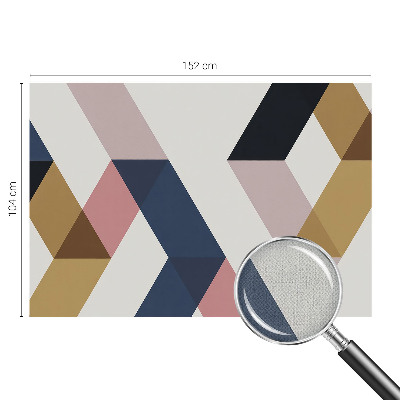 Peel and stick wall mural with colorful rhombus pattern designed for kids' rooms