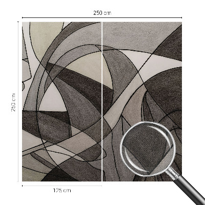 3D photo wallpaper mural with a geometric abstraction design