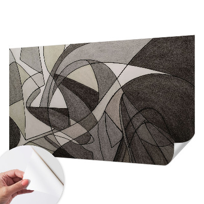 3D photo wallpaper mural with a geometric abstraction design