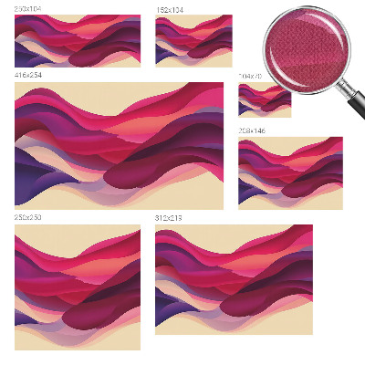 Children's wall mural with a liquid waves design