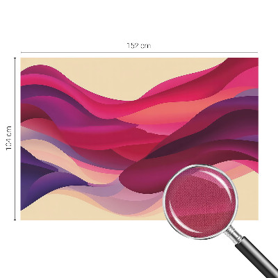 Children's wall mural with a liquid waves design