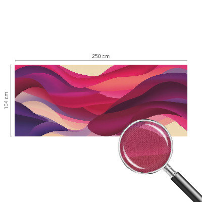 Children's wall mural with a liquid waves design