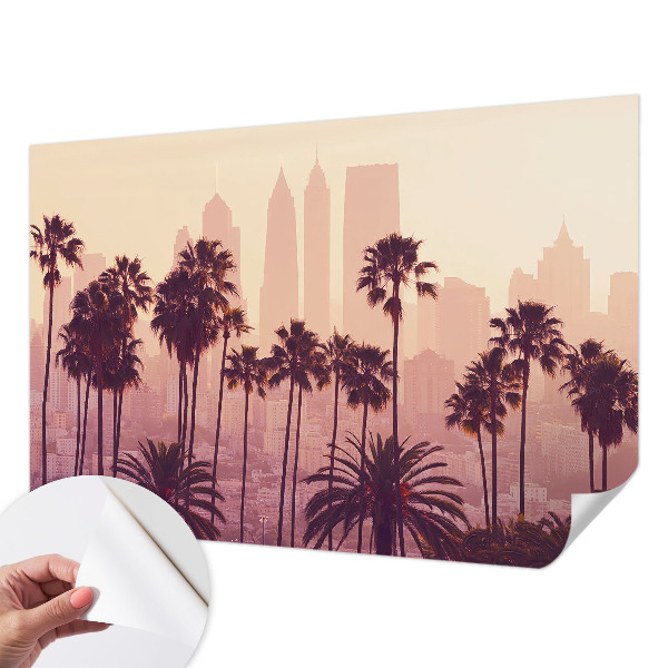 Peel and stick wallpaper mural with a Western harmony design