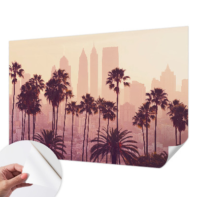 Peel and stick wallpaper mural with a Western harmony design