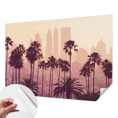 Peel and stick wallpaper mural with a Western harmony design