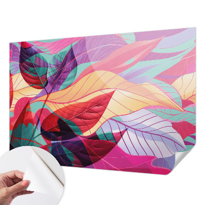Self-adhesive wall mural Abstract leaves