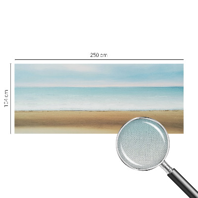 Stick-on wall mural featuring a seaside landscape
