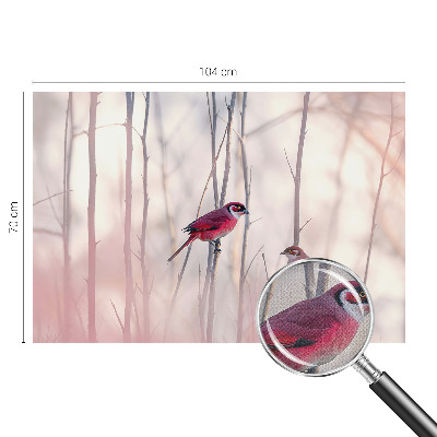 Self-adhesive photo wallpaper with a pair of birds