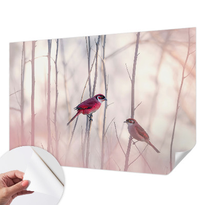 Self-adhesive photo wallpaper with a pair of birds