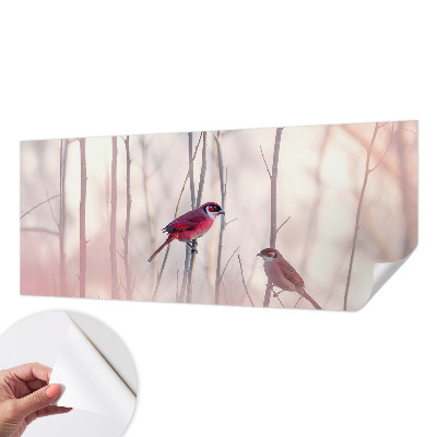 Self-adhesive photo wallpaper with a pair of birds