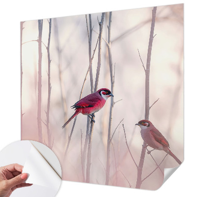 Self-adhesive photo wallpaper with a pair of birds