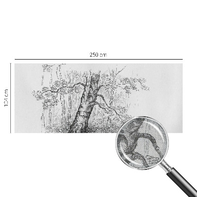 Removable wall mural wallpaper Forest tree