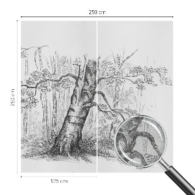Removable wall mural wallpaper Forest tree