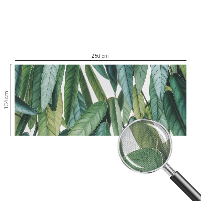 Peel and stick wall mural for living room with a natural leaves design