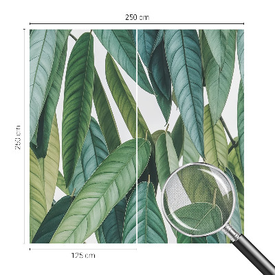 Peel and stick wall mural for living room Natural leaves